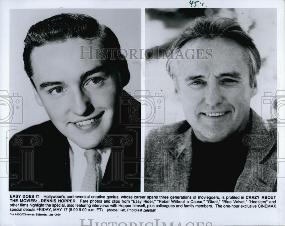 1996 Press Photo Dennis Hopper EAsy Rider Rebel Without A Cause - RSL58361 - Historic Images