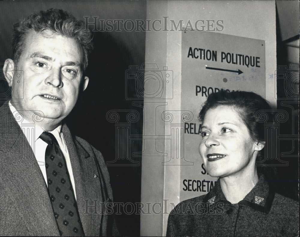 Press Photo Colonel Bourgoin &amp; Nicole de Hautecloque - Historic Images