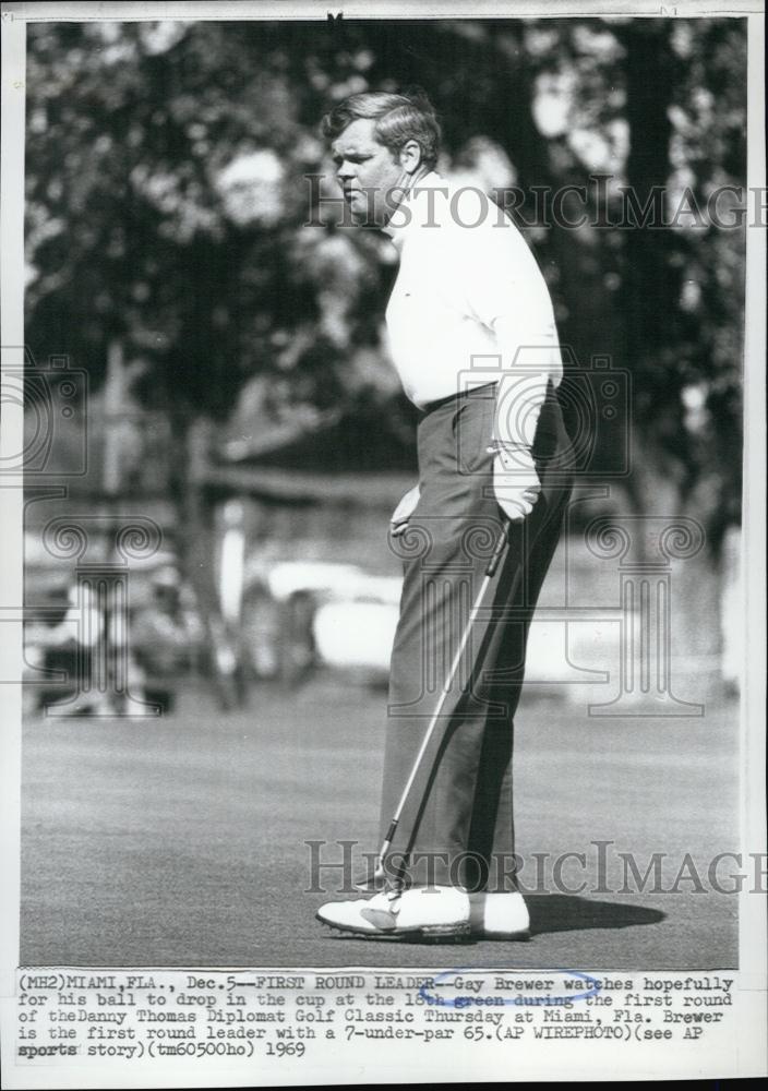 1969 Press Photo Golfer Gay Brewer Danny Thomas Diplomat Golf Classic - Historic Images
