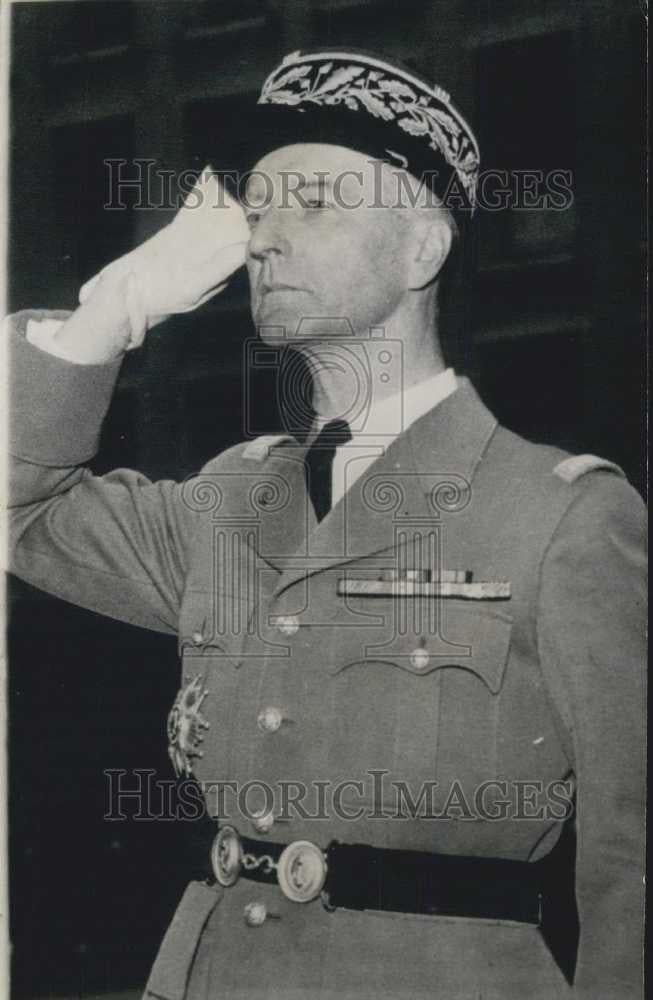 1962 Press Photo General De Guilleson, French commander in Algeria - Historic Images