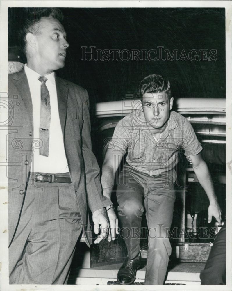 1962 Press Photo Accused Murderer Walter Schillemat Arraignment Hearing - Historic Images