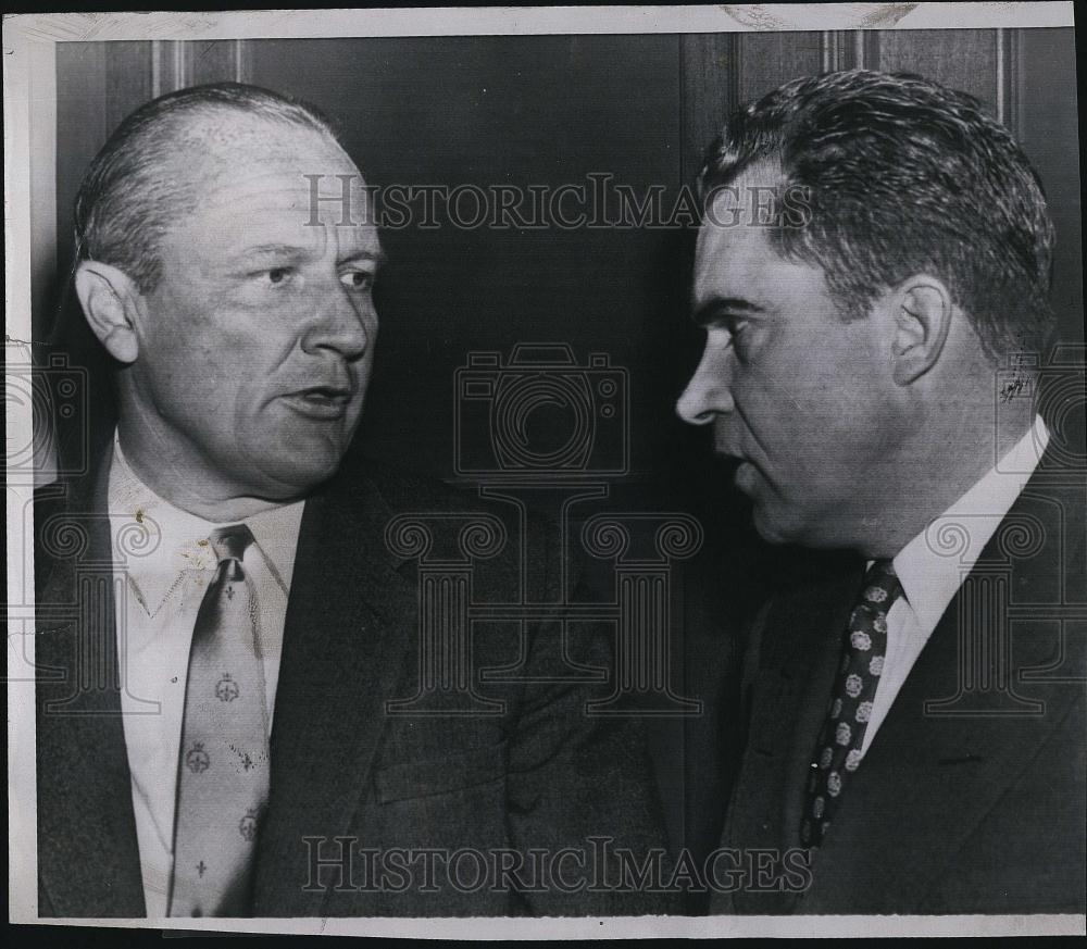 1955 Press Photo Vice President Richard Nixon and Sen William Knowland - Historic Images