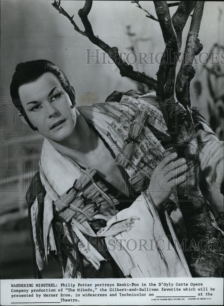 1967 Press Photo Philip Potter As Nanki-Poo In &quot;The Mikado&quot; - RSL45233 - Historic Images