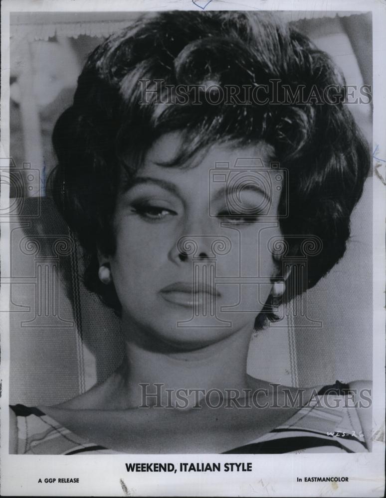 1968 Press Photo Actress Sandra Milo In &quot;Weekend Italian Style&quot; - RSL83301 - Historic Images