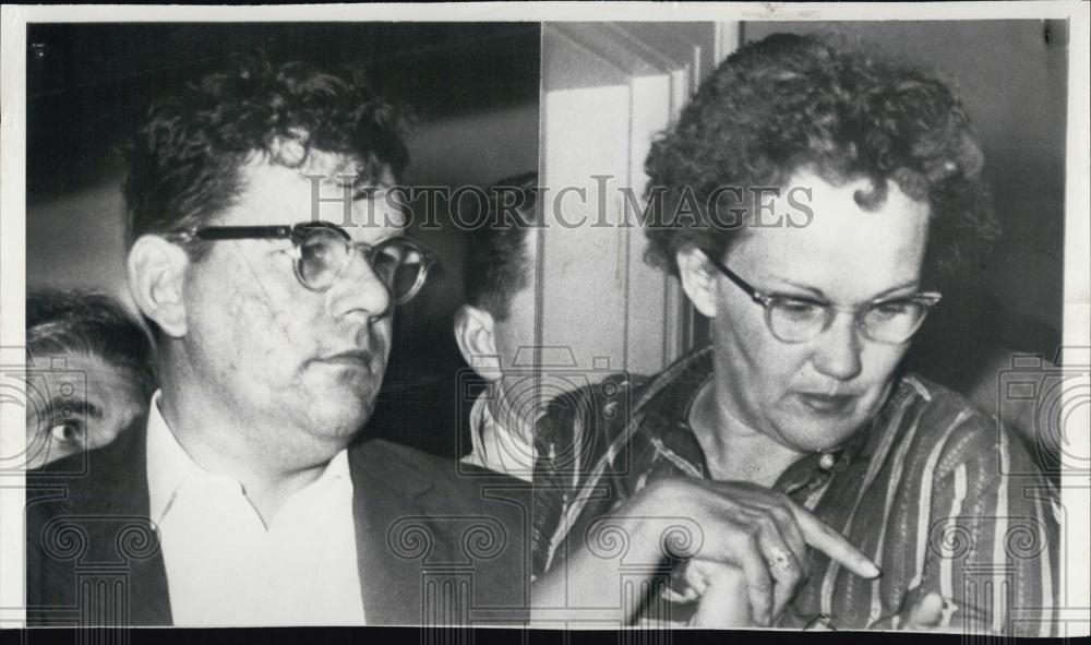 1959 Press Photo Douglas Theodore Day Jr former police officer and wife Clara - Historic Images