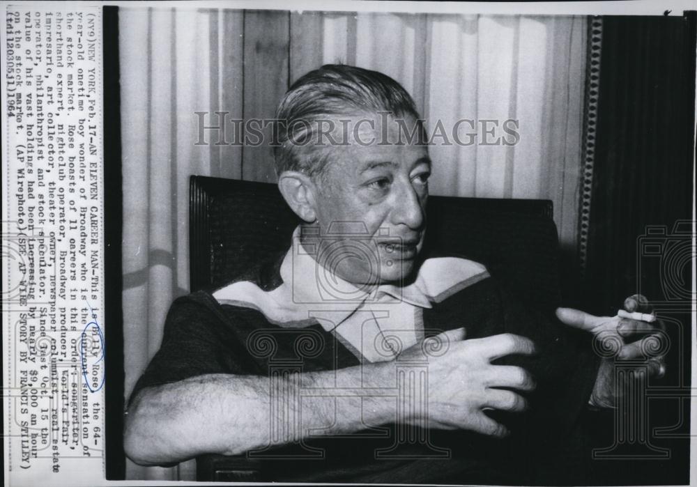 1964 Press Photo Billy Rose - RSL88983 - Historic Images