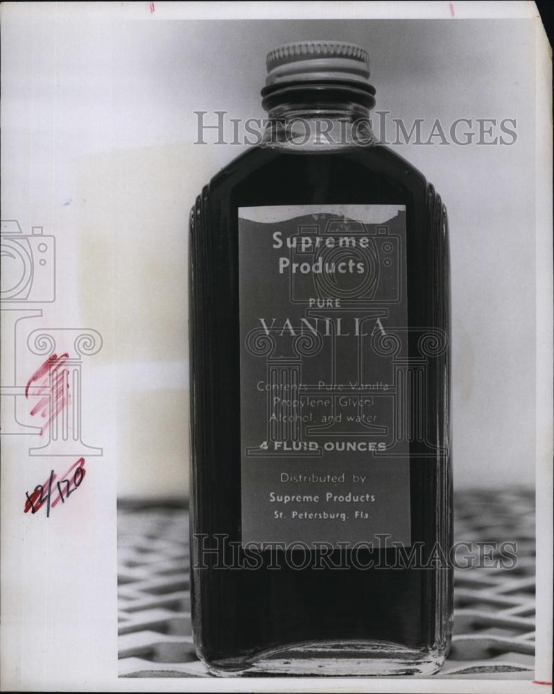 1966 Press Photo Vanilla Sample Supreme Products homemade ordered off market - Historic Images