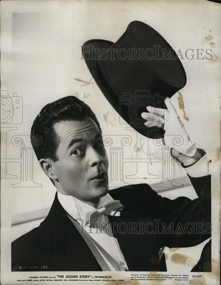 1947 Press Photo Actor Larry Parks in &quot; The Jolson Story&quot; - RSL78531 - Historic Images