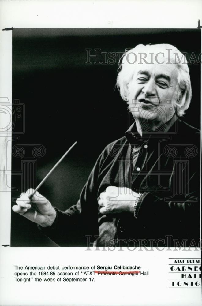 1984 Press Photo Conductor Sergiu Celibidache - RSL62579 - Historic Images