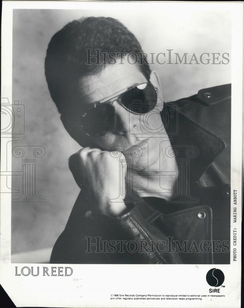 1988 Press Photo Lou Reed Singer Guitarist Musician Songwriter Velvet Undergroun - Historic Images
