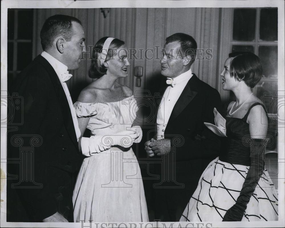 1961 Press Photo Waltz Evening with Mr&amp; MrsEdwin Bacon and Mr&amp;MrsLouis Kane - Historic Images