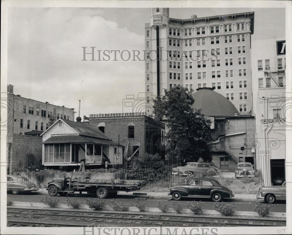 1949 Press Photo Site Of New First National Bank, Rheil Hotel, St Petersburg - Historic Images