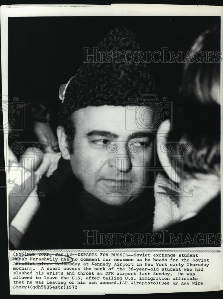 1972 Press Photo Soviet Exchange Student Merab Kurashvily - RSL45547 - Historic Images