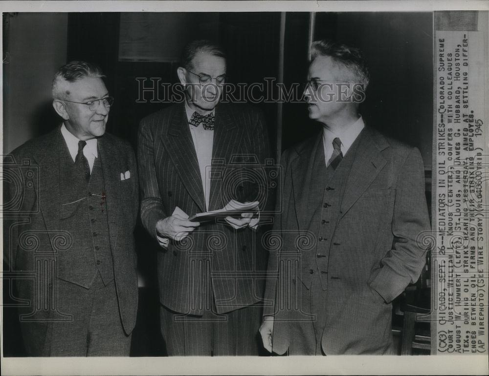 1945 Press Photo Colorado Supreme Court Justice William Knous with Colleagues - Historic Images