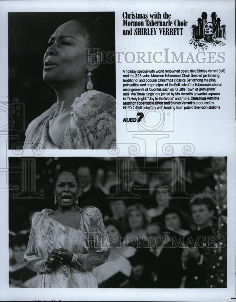 1986 Press Photo Singer Shirley Verrett - RSL92285 - Historic Images