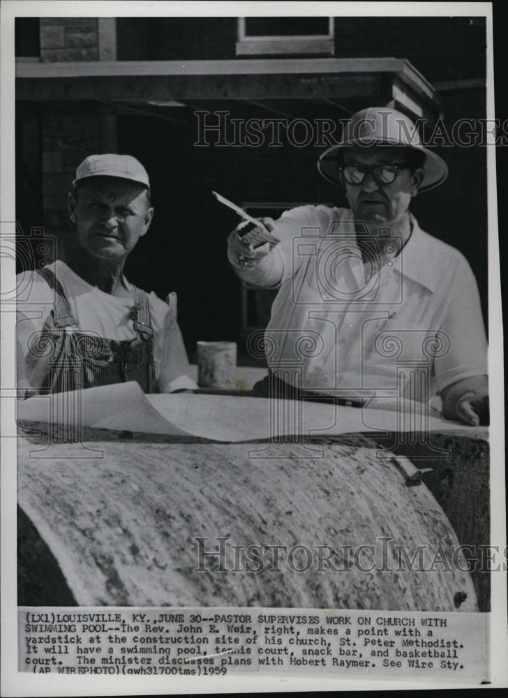 1959 Press Photo Rev John E Weir St Peter Methodist - RSL43453 - Historic Images