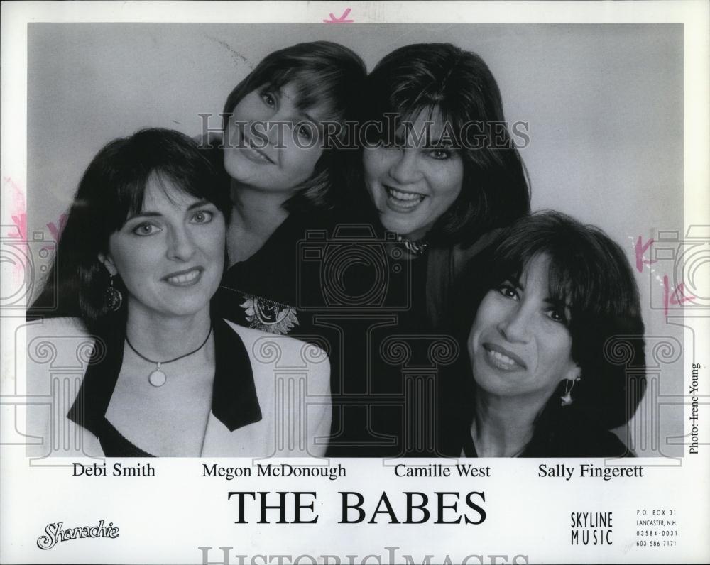 1999 Press Photo Musical Group, The Babes : Smith, McDonough, West, Fingerett - Historic Images