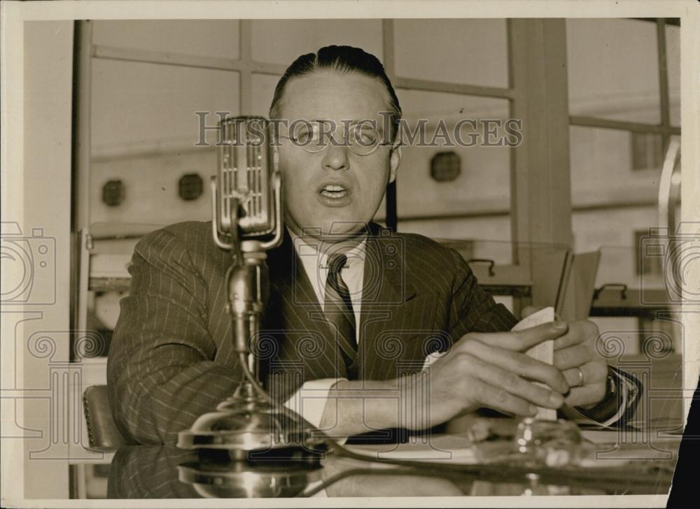 1939 Press Photo Representing Texas State Network, Elliott Roosevelt son of Pres - Historic Images