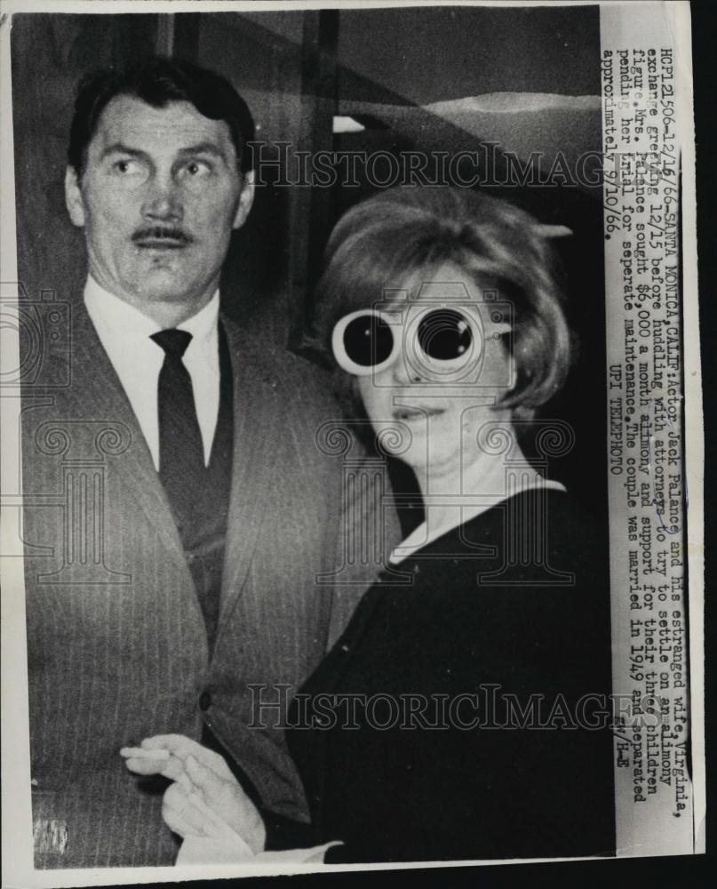 1966 Press Photo Actor Jack Palance &amp; Wife Virginia - RSL46331 - Historic Images