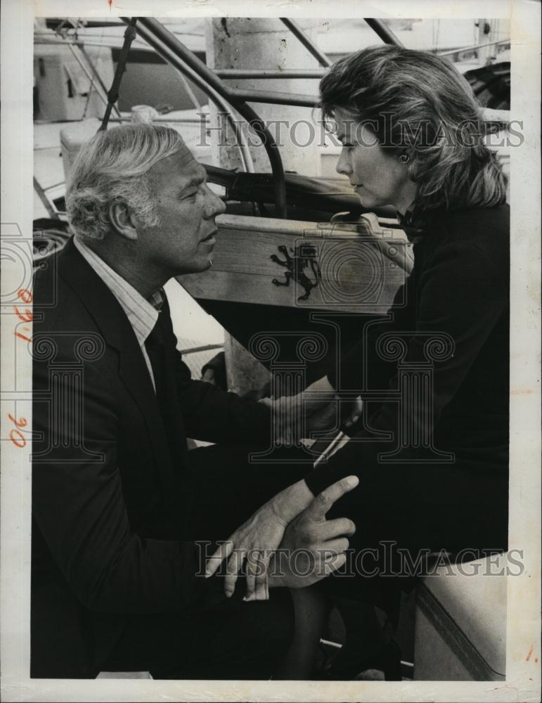 1973 Press Photo George Kennedy and Vera Miles in &quot;A Great American Tragedy&quot; - Historic Images