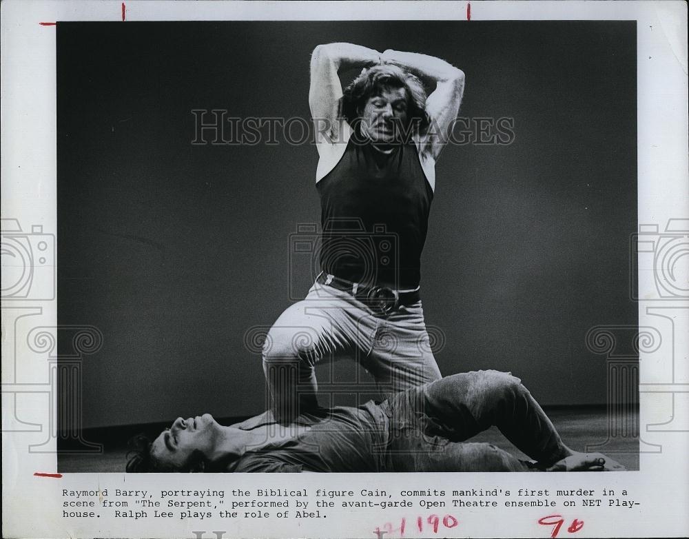 1970 Press Photo Raymond Barry as Cain in The Serpent Peformance - RSL96923 - Historic Images