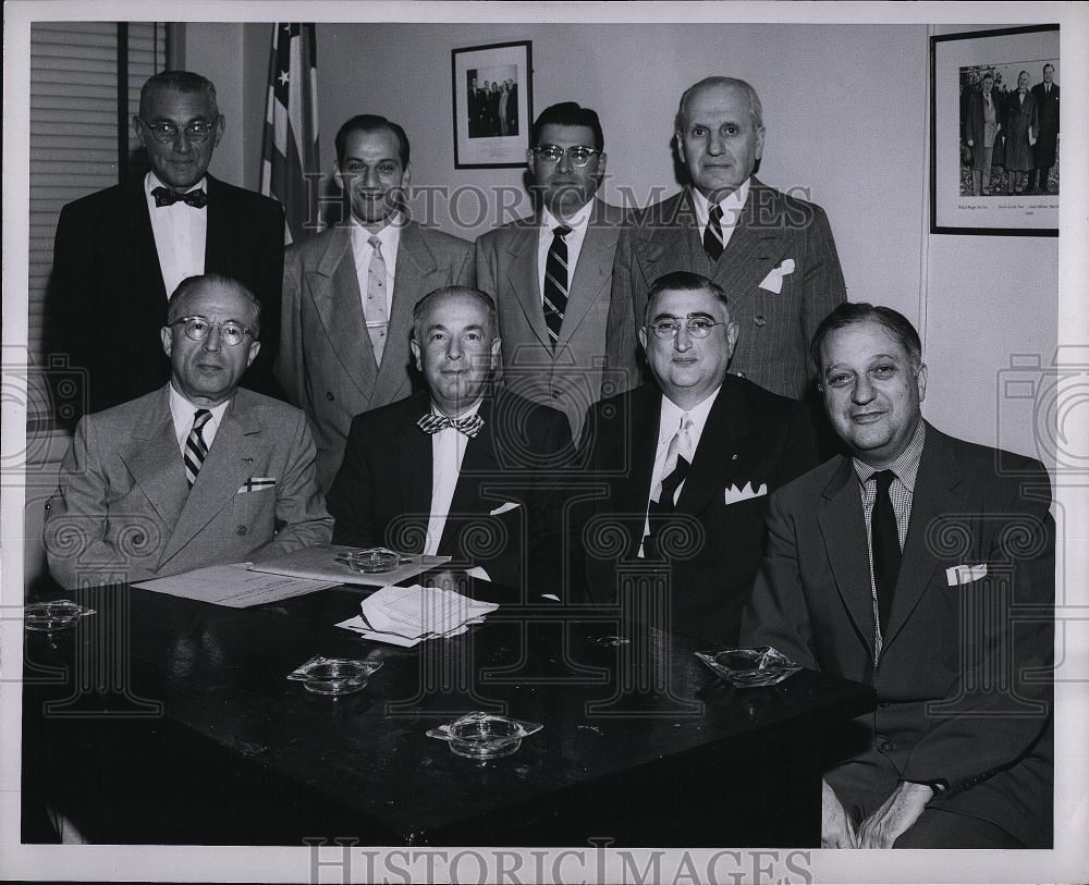 1954 Press Photo Jewish MemHosp AssocD Stern,H Koss,W Olin,L HellmannF Altma - Historic Images