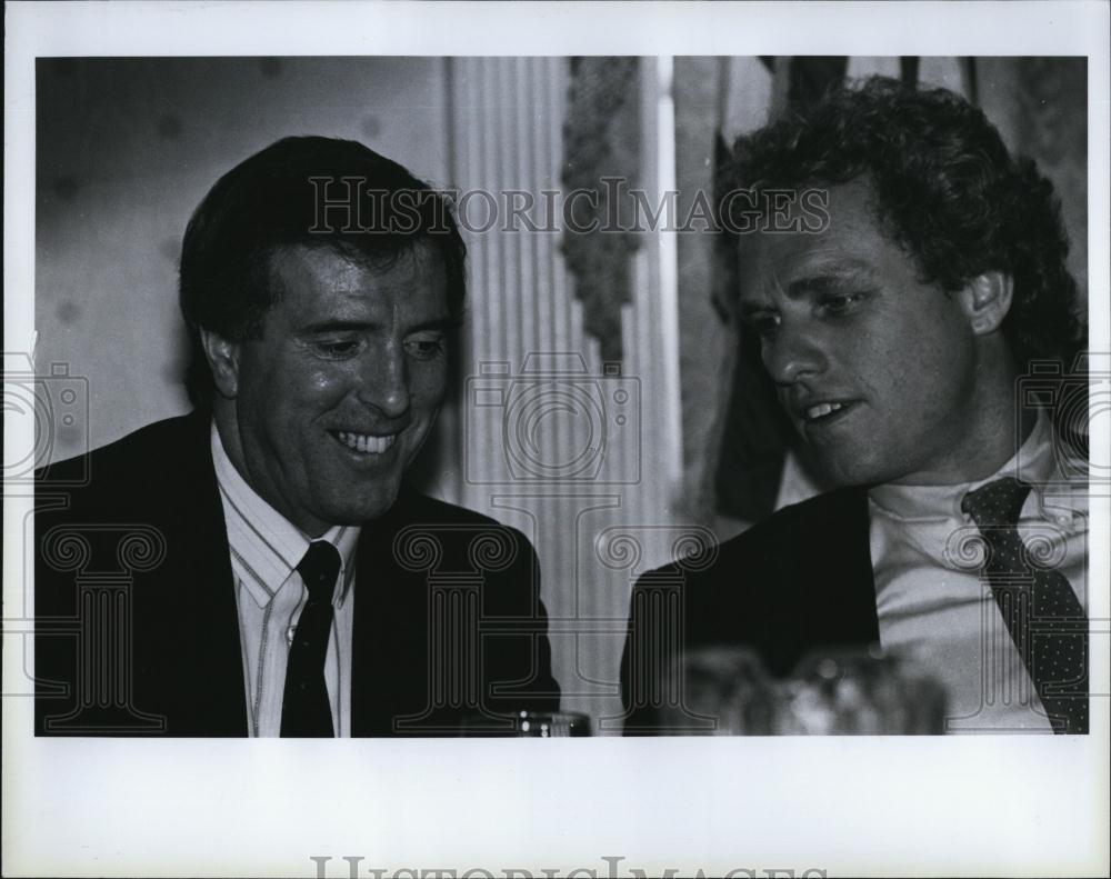 1991 Press Photo Birmingham Six member Gerry Hunter Congressman Joe Kennedy - Historic Images