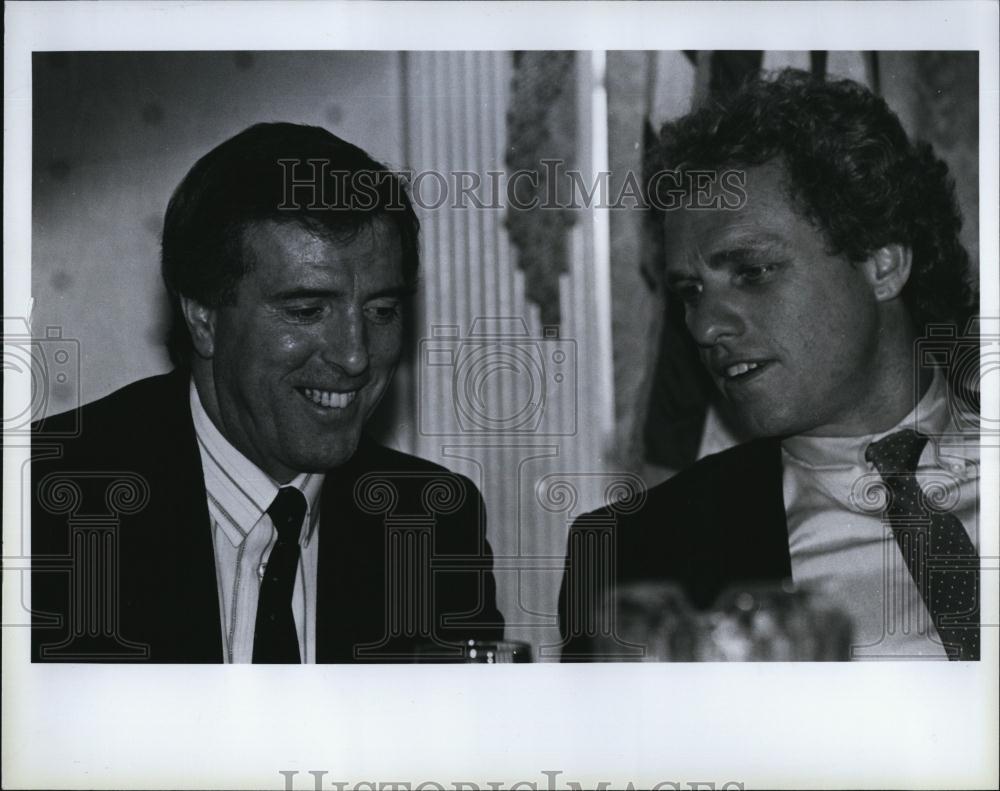 1991 Press Photo Birmingham Six member Gerry Hunter Congressman Joe Kennedy - Historic Images