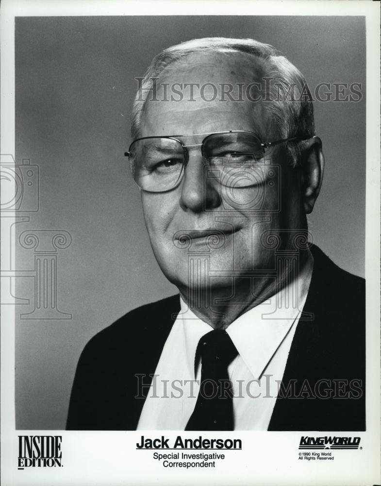 1990 Press Photo Special Investigative Correspondent Jack Anderson - RSL47777 - Historic Images