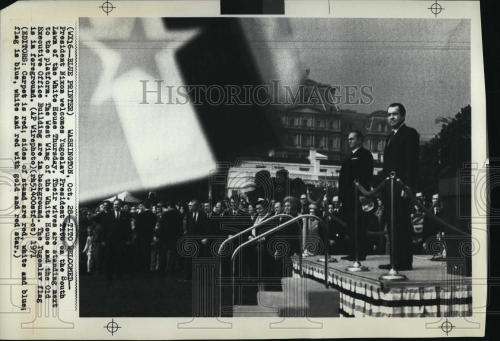 1971 Press Photo President Nixon &amp; Yugoslav President Tito - RSL06885 - Historic Images