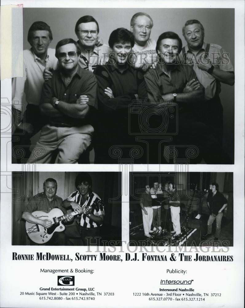 Press Photo R McDowell, S Moore, DJ Fontana,&amp; the Jordanaires with Intersound - Historic Images