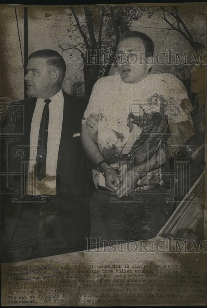 1966 Press Photo Lawrence Joseph Wounded After Killing Policeman - RSL81375 - Historic Images