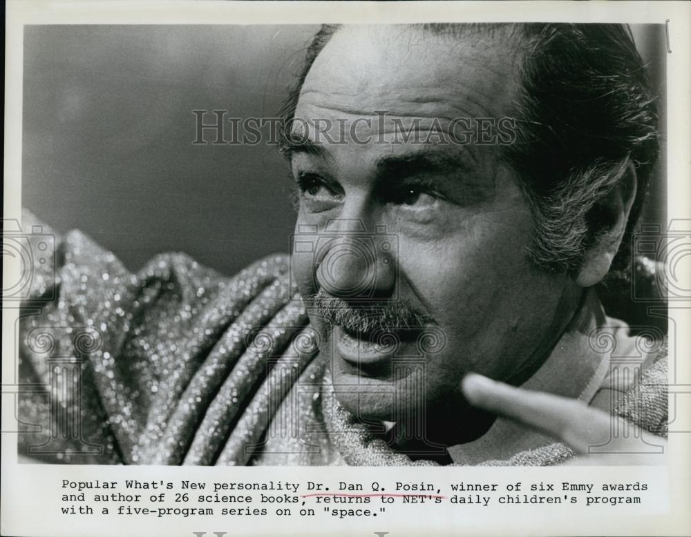 1970 Press Photo Author &amp; TV Personality Dr Dan Posin - RSL68825 - Historic Images