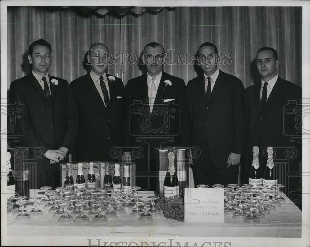 1961 Press Photo Liquor Executives Attend Wine Tasting Seminar at Brookline - Historic Images