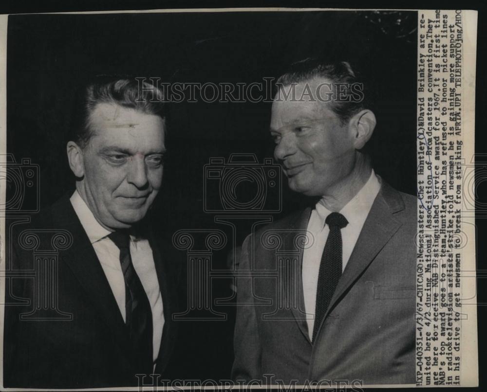 1967 Press Photo NBC commentator Chet Huntley &amp; David Brinkley - RSL86849 - Historic Images