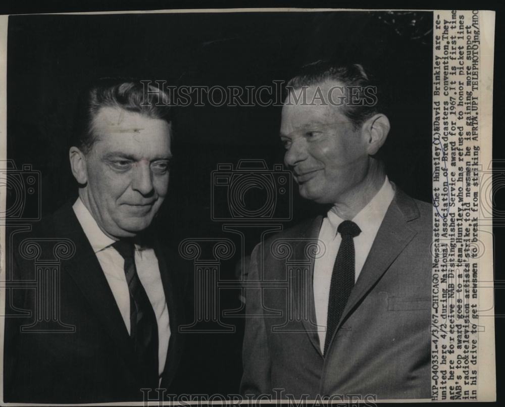 1967 Press Photo NBC commentator Chet Huntley & David Brinkley - RSL86849 - Historic Images