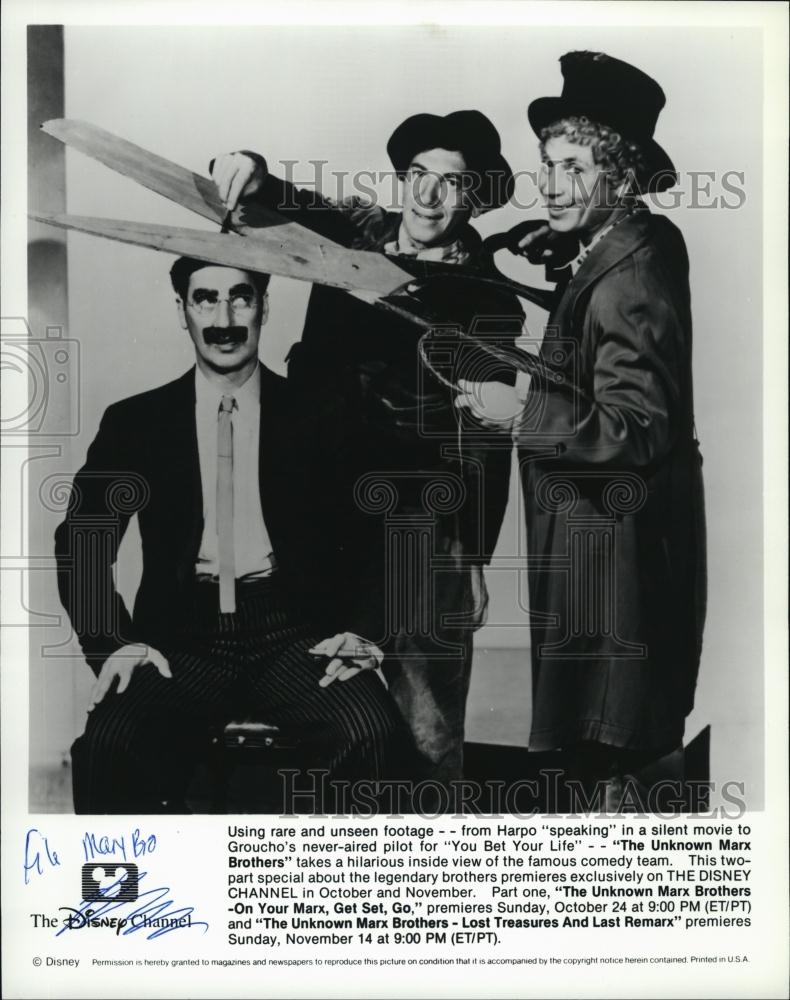 Press Photo Rare Unseen Footage From Disney's "The Unknown Marx Brothers" - Historic Images
