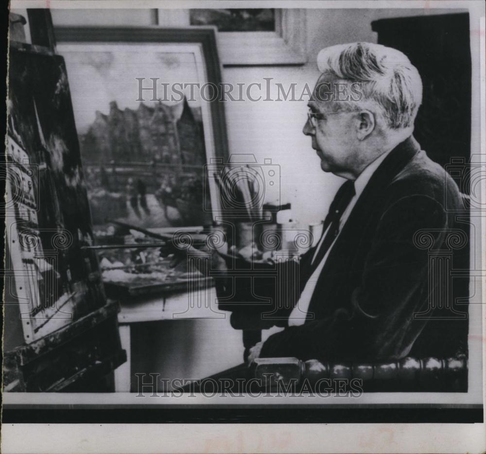 1970 Press Photo Artist, Anthony B Heisbergen at work - RSL95895 - Historic Images