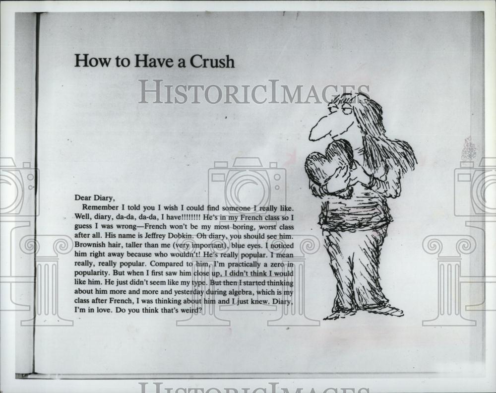 Press Photo Cartoon diary entry of Henry Koren - RSL86227 - Historic Images