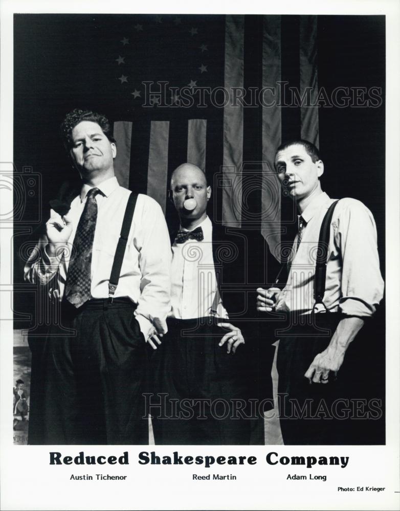 Press Photo Reduced Shakespeare Company touring American acting troupe - Historic Images