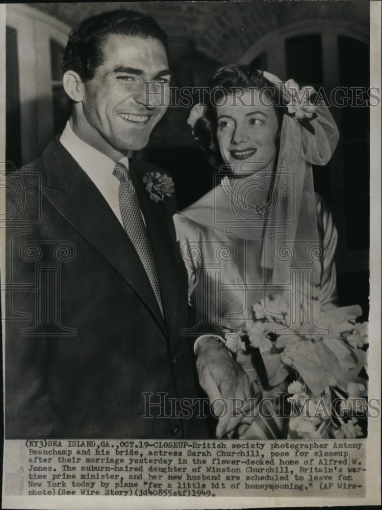 1949 Press Photo Antony Beauchamp, Actress Sarah Churchill - RSL84223 - Historic Images