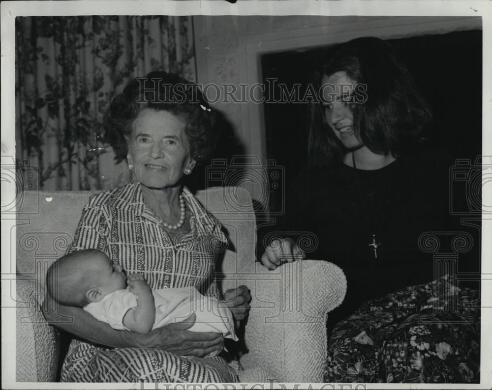 1978 Press Photo Rose Kennedy Palm Beach Meaghan Ann Townsend Mother Kathleen - Historic Images