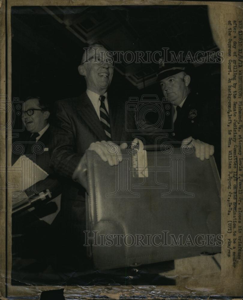 1971 Press Photo Attorney Lewis Powell Jr With Sen William B Spong Jr ...