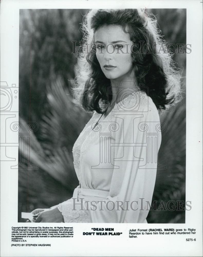 1982 Press Photo Actress rachel Ward in &quot;Dead Men Don&#39;t Wear Plaid&quot; - RSL00919 - Historic Images