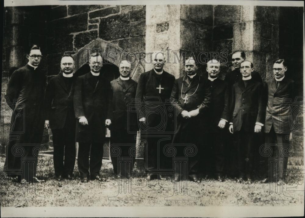 1940 Press Photo Fr Harry O&#39;Connor, Bisho[ Spellman Fr Gisler - RSL85927 - Historic Images