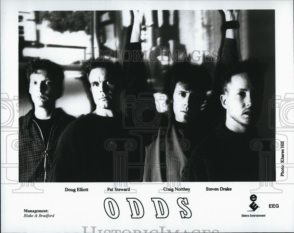 Press Photo Doug Elliott, Pat Steward, Craig Northey, Steven Drake of &quot;Odds&quot; - Historic Images