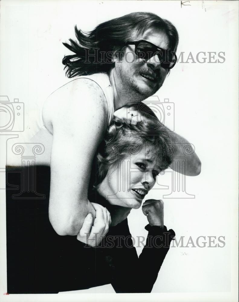 Press Photo Boston radio DJ Harvey Warfield and a girl - RSL01275 - Historic Images