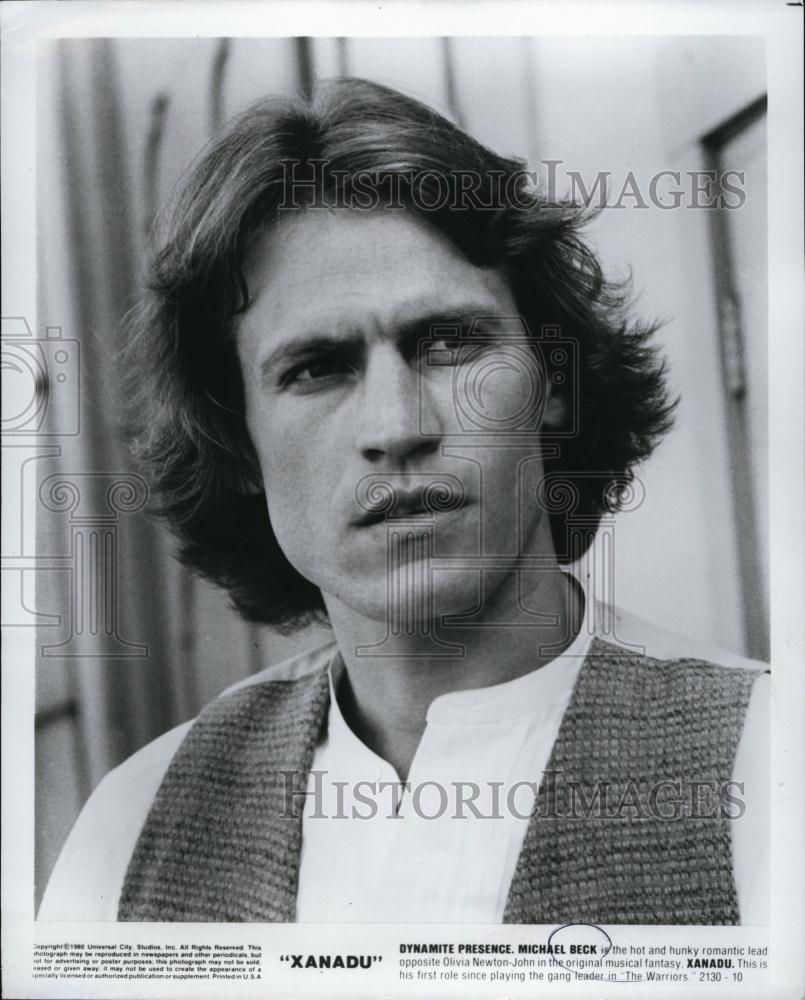 1980 Press Photo Michael Beck American Actor Musical Fantasy Movie Xanadu - Historic Images