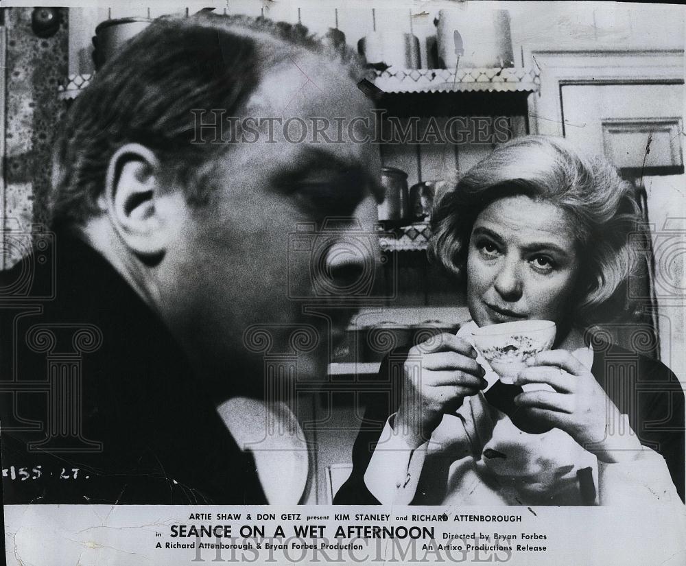 1964 Press Photo &quot;Seance on a Wet Afternoon&quot; Kim Stanley &amp; R Attenborough - Historic Images