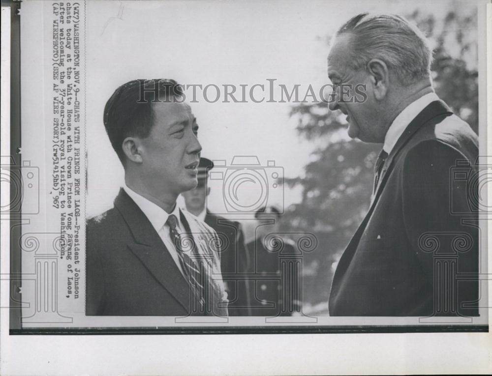 1967 Press Photo PresJohnson with Crown Prince Vong Savang of Laos - RSL67383 - Historic Images